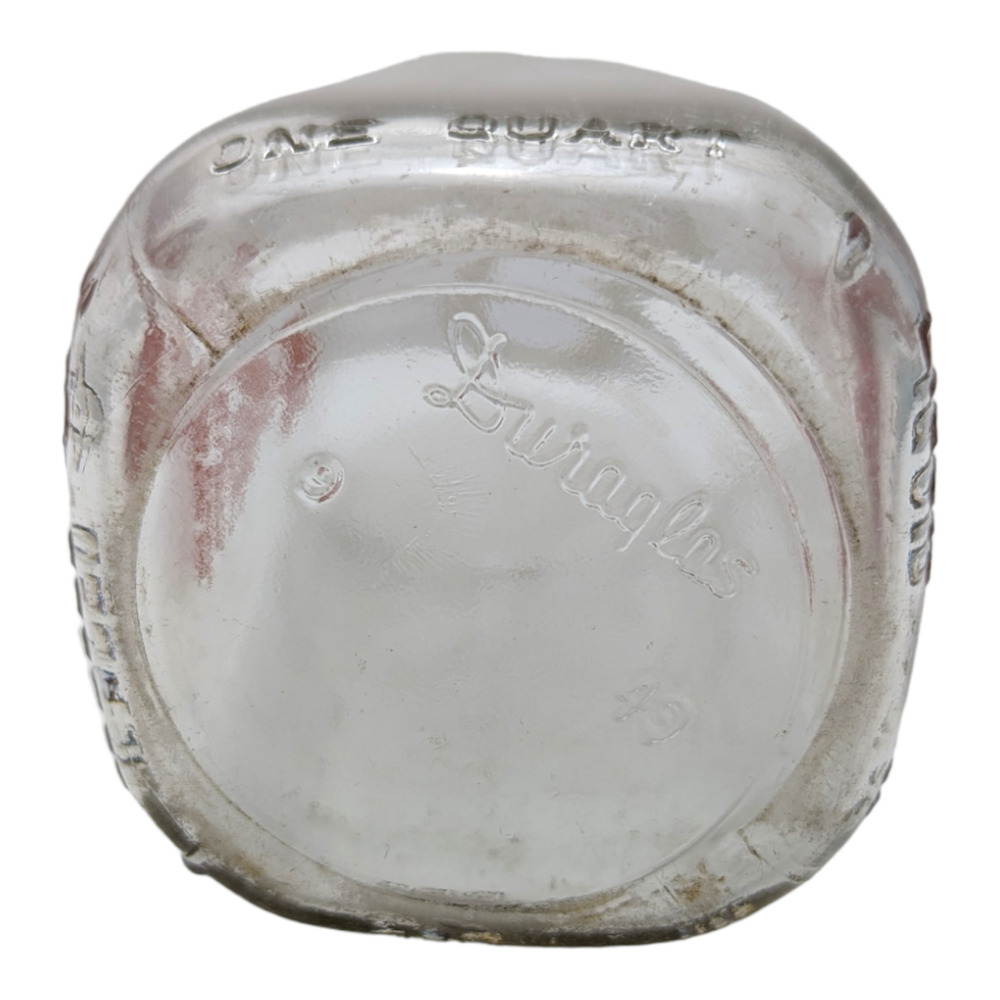 Wapello Dairies Ottumwa Iowa Vintage Quart Milk Bottle Baby W/ Bottle c. 1949 - Picture 4 of 12